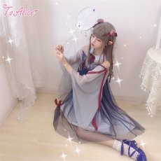 画像8: 【ToAlice】C4873花モチーフ付き中華ワンピース【本店・通販限定】  (8)