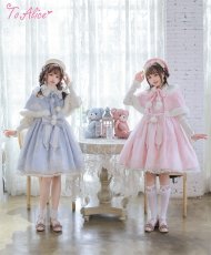 画像35: 【送料無料】C5063雪の結晶ケープ＆ジャンパースカートセットアップ《予約受付》 (35)
