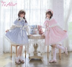 画像36: 【送料無料】C5063雪の結晶ケープ＆ジャンパースカートセットアップ《予約受付》 (36)
