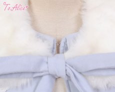 画像4: 【ToAlice】C5064雪の結晶ティペット付きケープ【30%OFF】 (4)