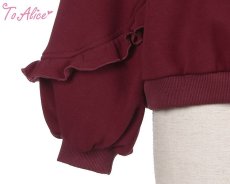 画像4: 【ToAlice】C5297フリルデザイン裏起毛トップス【30%OFF】 (4)