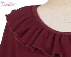 画像3: 【ToAlice】C5297フリルデザイン裏起毛トップス【30%OFF】 (3)