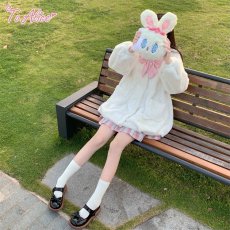 画像31: 【送料無料】C5406ドットリボンもこもこうさ耳コート《予約受付》 (31)