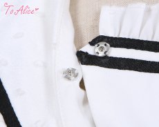 画像3: 【ToAlice】C5512ドットシフォン重ねセーラーワンピース (3)