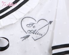 画像4: 【ToAlice】C5512ドットシフォン重ねセーラーワンピース (4)