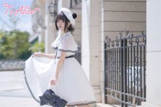 画像21: 【ToAlice】C5512ドットシフォン重ねセーラーワンピース (21)