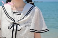 画像22: 【ToAlice】C5512ドットシフォン重ねセーラーワンピース (22)
