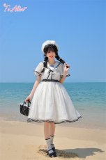 画像26: 【ToAlice】C5512ドットシフォン重ねセーラーワンピース (26)