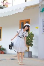 画像9: 【ToAlice】C5512ドットシフォン重ねセーラーワンピース (9)
