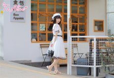 画像8: 【ToAlice】C5512ドットシフォン重ねセーラーワンピース (8)