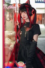 画像19: 【ToAlice】L1476ハートくり抜きショートトップス (19)