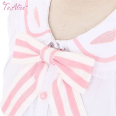 画像4: 【ToAlice】刺繡入り変形襟バルーンブラウストップス【50％OFF】 (4)