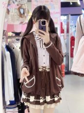 画像12: 【Last one】【ToAlice】アニマル×肉球レースアッププリーツスカート【50％OFF】 (12)