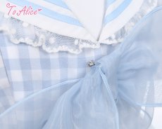 画像5: 【ToAlice】C6166リトルデイジーチェックセーラーワンピース (5)