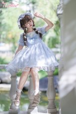 画像16: 【ToAlice】C6166リトルデイジーチェックセーラーワンピース (16)