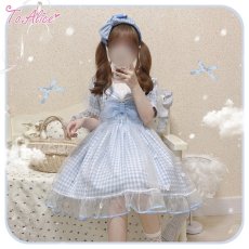 画像21: 【ToAlice】C6166リトルデイジーチェックセーラーワンピース (21)
