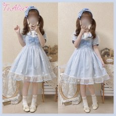 画像24: 【ToAlice】C6166リトルデイジーチェックセーラーワンピース (24)