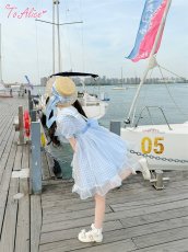 画像31: 【ToAlice】C6166リトルデイジーチェックセーラーワンピース (31)