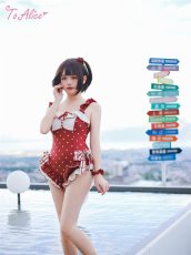 画像6: 【ToAlice】レトロドットワンピース水着【30%OFF】 (6)