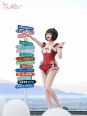 画像7: 【ToAlice】レトロドットワンピース水着【30%OFF】 (7)