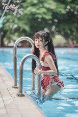 画像11: 【ToAlice】レトロドットワンピース水着【30%OFF】 (11)