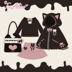 画像16: 【ToAlice】C6431くろねこバルーン耳付きフードアウター (16)