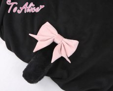 画像6: 【ToAlice】C6431くろねこバルーン耳付きフードアウター (6)