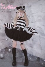 画像11: 【ToAlice】F141キャットガールボーダーショートトップス【30％OFF】 (11)