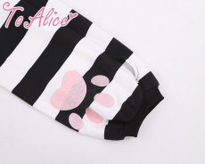 画像3: 【ToAlice】F141キャットガールボーダーショートトップス【30％OFF】 (3)