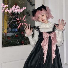 画像26: 【ToAlice】C6777ショルダーチュールリブハイネックニットトップス【30%OFF】 (26)
