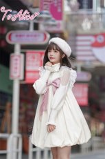 画像19: 【ToAlice】C6777ショルダーチュールリブハイネックニットトップス【30%OFF】 (19)