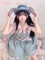 画像15: 【ToAlice】C6678パフスリーブギンガムチェックブラウス (15)