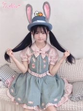 画像14: 【ToAlice】C6678パフスリーブギンガムチェックブラウス (14)