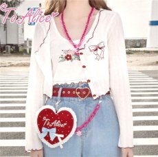画像3: 【ToAlice】S2140ドットハートポーチ【50％OFF】 (3)