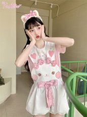 画像27: 【ToAlice】C6797ゆめかわうさぎサロペットかぼちゃパンツ (27)
