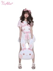 画像40: 【ToAlice】C6797ゆめかわうさぎサロペットかぼちゃパンツ (40)