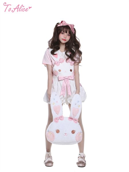 ToAlice】C6797ゆめかわうさぎサロペットかぼちゃパンツ - To Alice