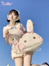 画像36: 【ToAlice】C6797ゆめかわうさぎサロペットかぼちゃパンツ (36)