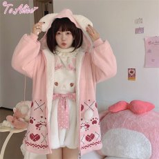 画像10: 【Last one】【ToAlice】C7026ゆめかわうさぎもこもこサロペットバルーンスカート【30%OFF】 (10)