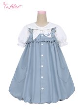画像6:  【ToAlice】C6819ハートポケットデニムバルーンジャンパースカート (6)