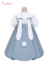 画像7:  【ToAlice】C6819ハートポケットデニムバルーンジャンパースカート (7)