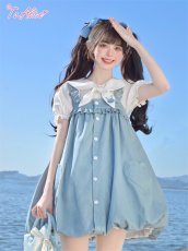 画像13:  【ToAlice】C6819ハートポケットデニムバルーンジャンパースカート (13)