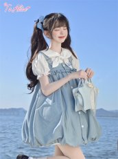 画像14:  【ToAlice】C6819ハートポケットデニムバルーンジャンパースカート (14)
