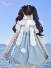 画像16:  【ToAlice】C6819ハートポケットデニムバルーンジャンパースカート (16)