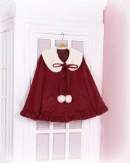 画像11: 【ToAlice】C689ハートポケットポンチョ風コート (11)