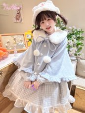 画像13: 【ToAlice】C689ハートポケットポンチョ風コート (13)