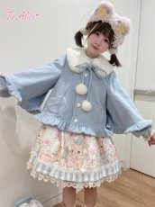 画像19: 【ToAlice】C689ハートポケットポンチョ風コート (19)