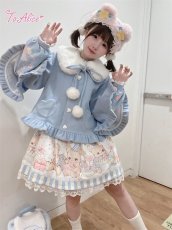 画像21: 【ToAlice】C689ハートポケットポンチョ風コート (21)