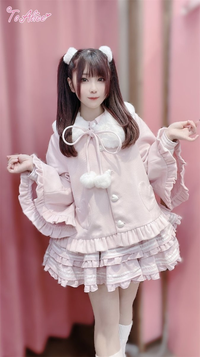 画像22: 【Last one】【ToAlice】C689ハートポケットポンチョ風コート (22)