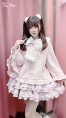 画像23: 【ToAlice】C689ハートポケットポンチョ風コート (23)
